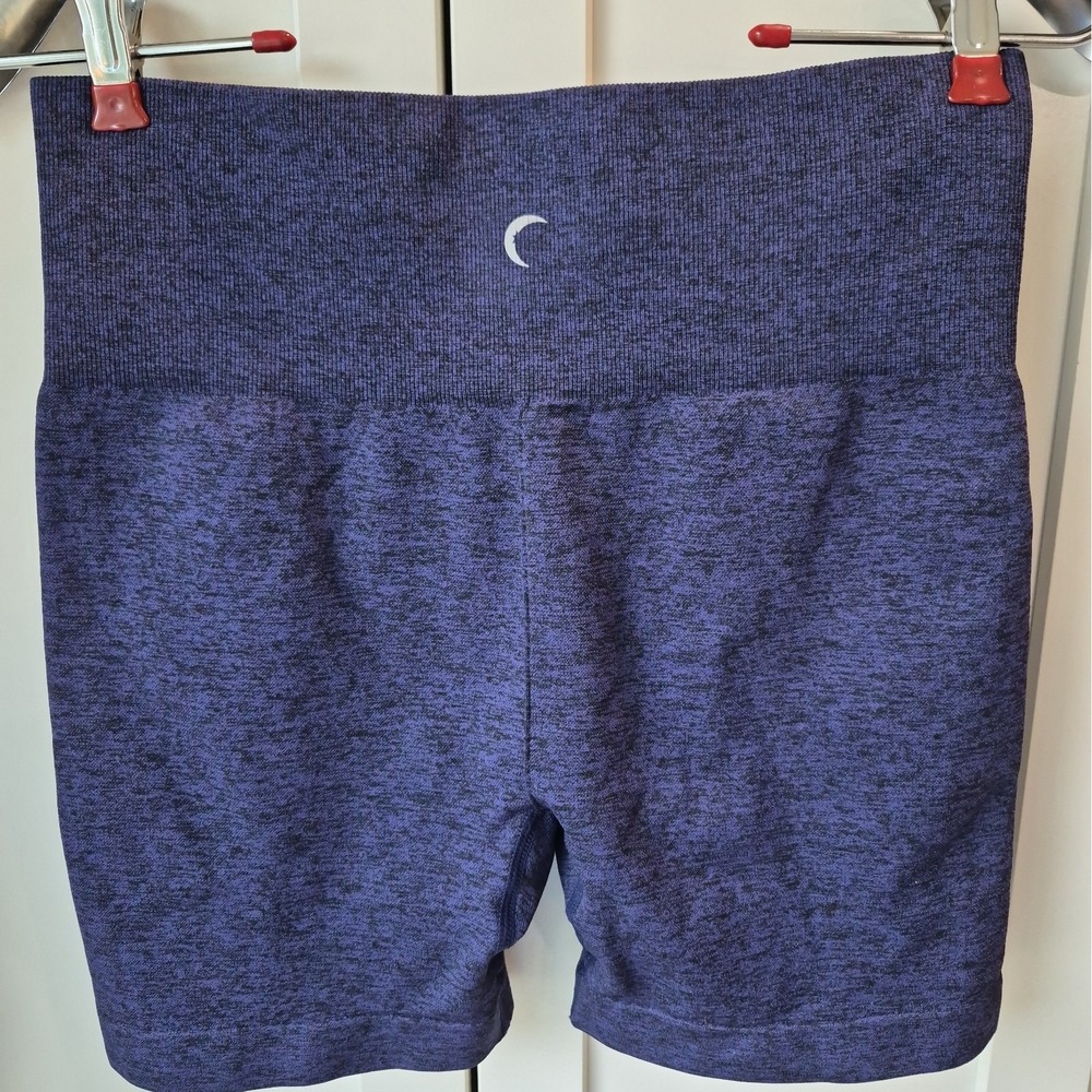 Nwot Zyia G Hustle blue seamless athletic shorts sz M medium - Picture 3 of 5